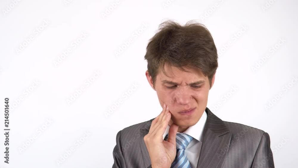 Young businessman with a toothache, Tooth Pain Young businessman with a toothache, Tooth Pain