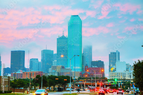 Obraz na płótnie Overview of downtown Dallas w salonie