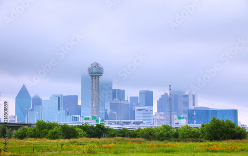 Obraz na płótnie Overview of downtown Dallas w salonie