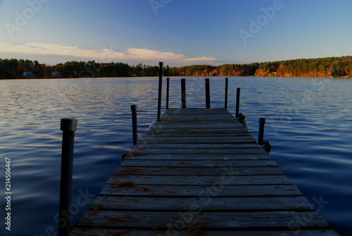 Pier on lake  Massachusetts