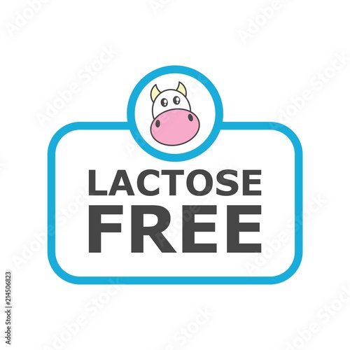 Lactose free sign, lactose free icon