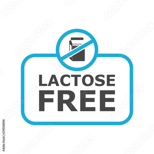 Lactose free sign, lactose free icon