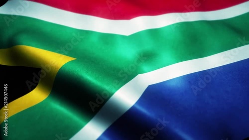 Waving Flag of South Africa