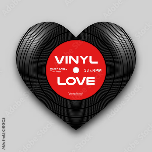 Vinyl heart shape vector