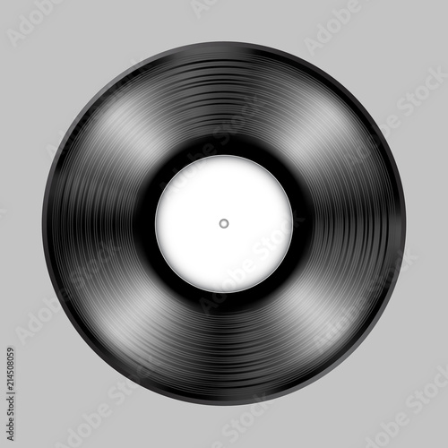 Vynil record realistic effect vector