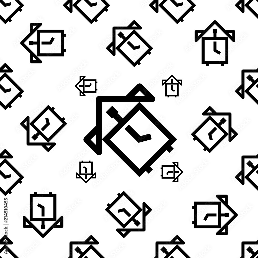 Alarm Clock Icon Seamless Pattern Alarm Clock Icon Seamless Pattern