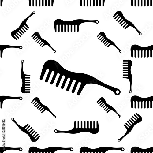 Comb Icon Seamless Pattern