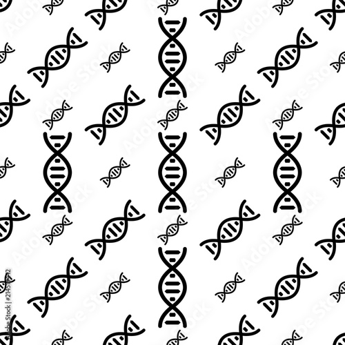 Human Dna Icon Seamless Pattern