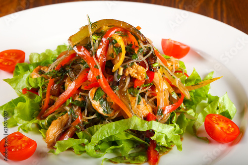 Salad with chicken and glass noodle