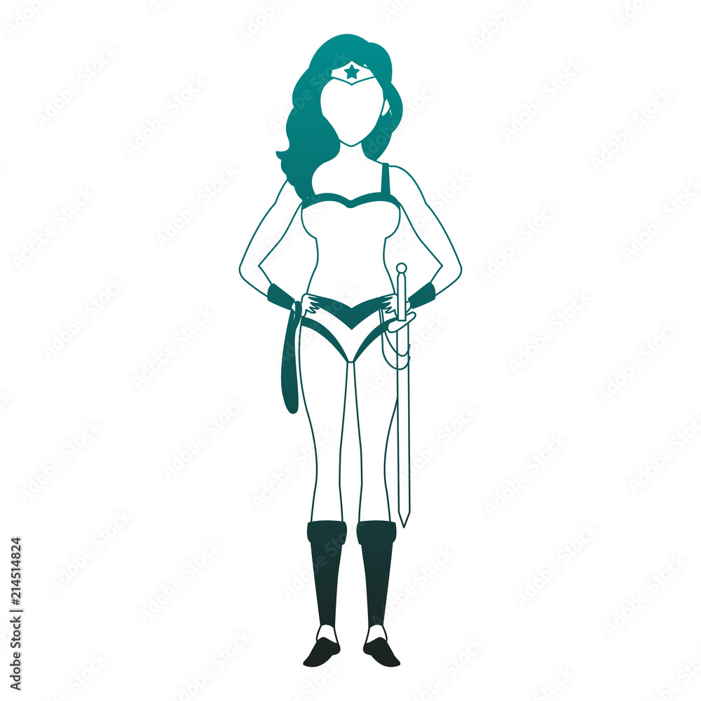 Medieval woman warrior cartoon vector illustration graphic design Medieval woman warrior cartoon vector illustration graphic design
