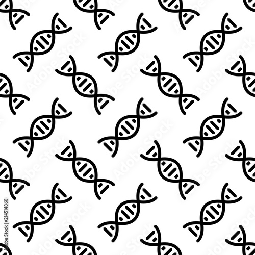 Human Dna Icon Seamless Pattern