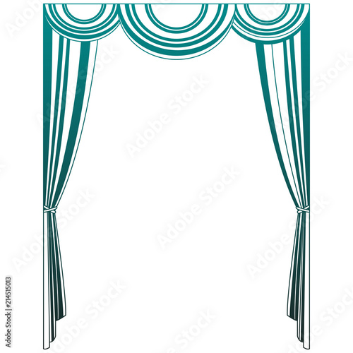 Theater curtains isolated vector illustration graphic design