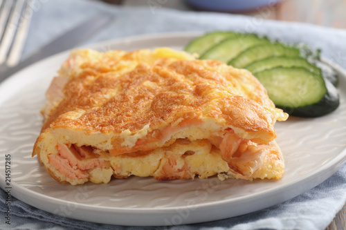 Omelet with salmon