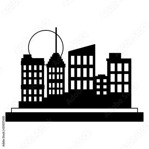 City building scenery vector illustration graphic design