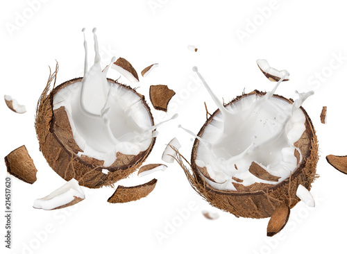 close-up of a coconuts with...