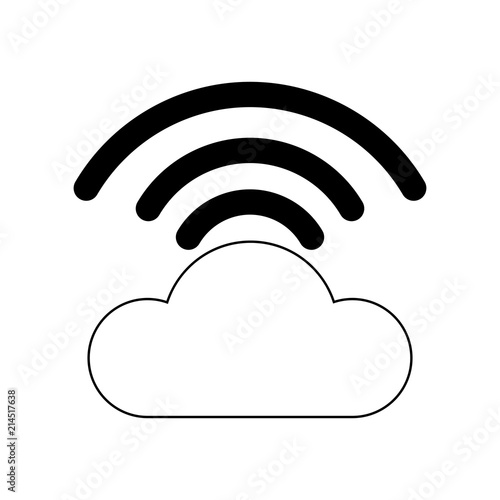 Cloud computing and wifi vector illustration graphic design