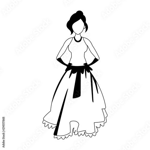 Princess costume cartoon vector illustration graphic design