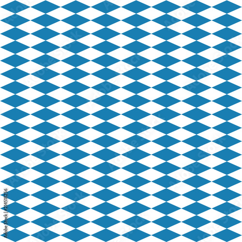 Nahtloses Rautenmuster in blau weiß für das Oktoberfest. Vektor Datei eps10