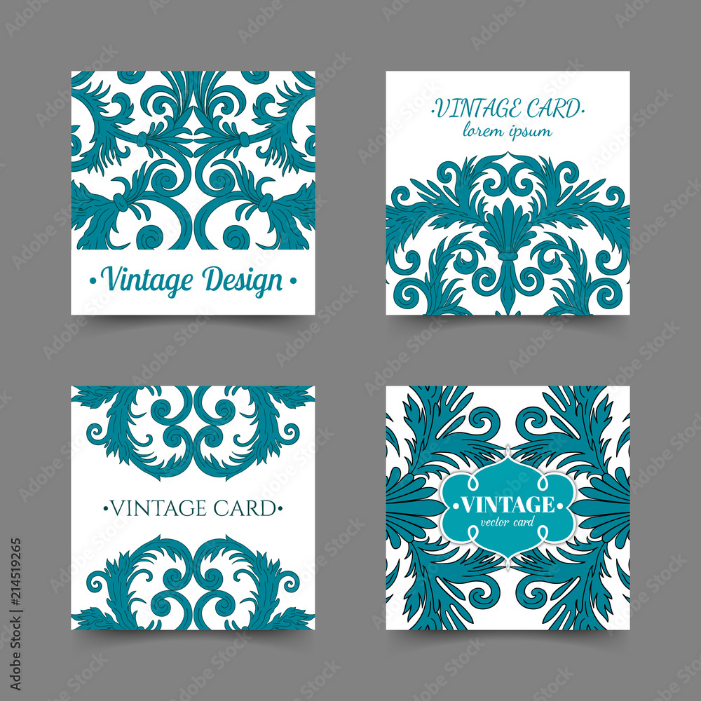 French baroque elegant ornate visiting cards. Luxurious fashionable ornamental flyer design. Vintage fancy ornament decoration. Pathetic retro embellishment. EPS 10 vector brochure template French baroque elegant ornate visiting cards. Luxurious fashionable ornamental flyer design. Vintage fancy ornament decoration. Pathetic retro embellishment. EPS 10 vector brochure template