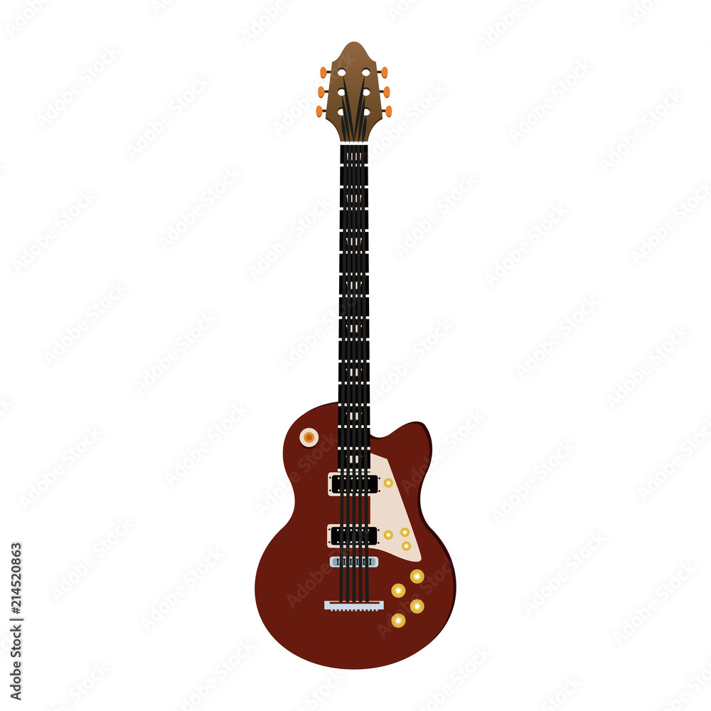 Electric guitar instrument vector illustration graphic design