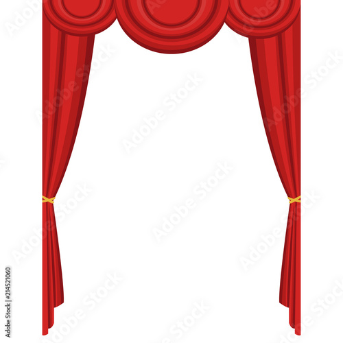 Theater curtains isolated vector illustration graphic design