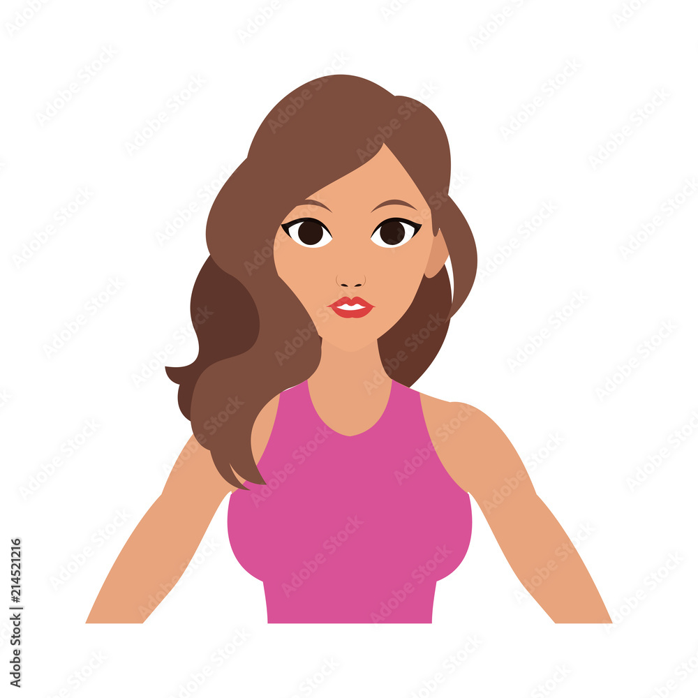 Beautiful woman cartoon vector illustration graphic design Beautiful woman cartoon vector illustration graphic design