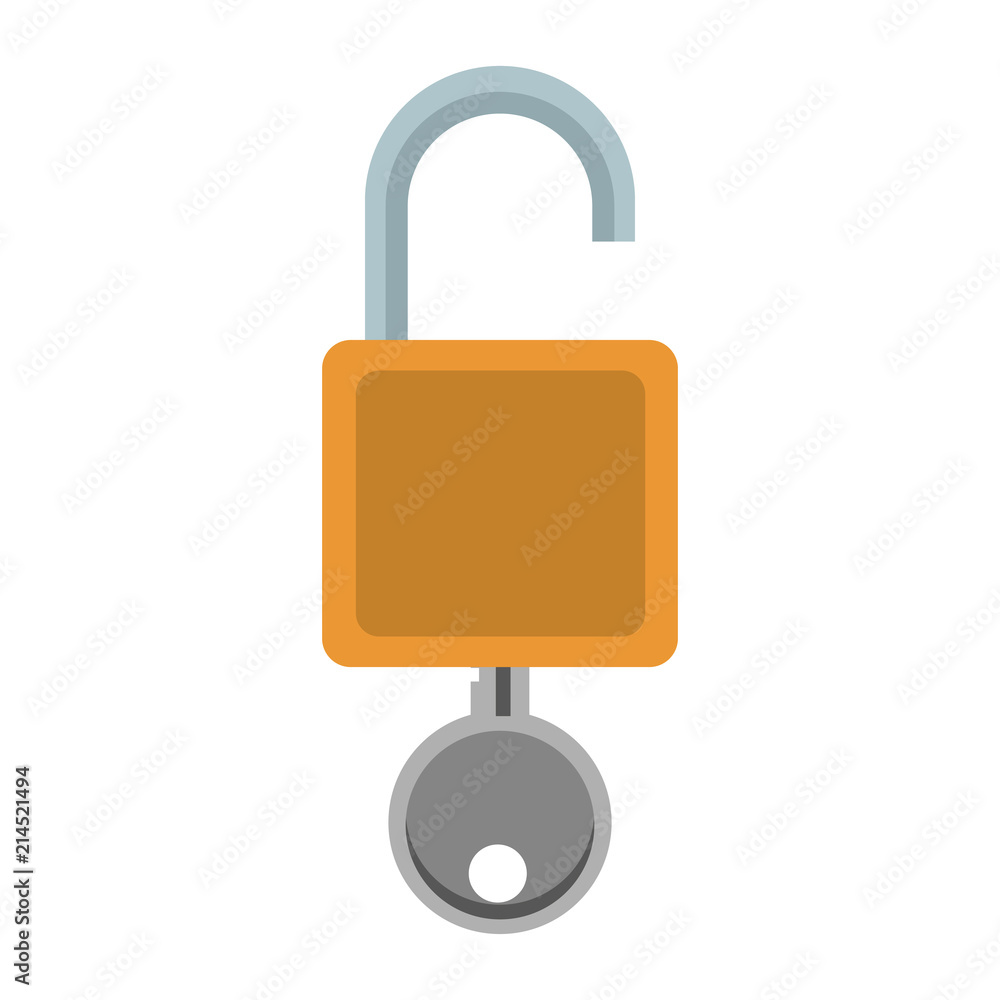 Key inside padlock vector illustration graphic design Key inside padlock vector illustration graphic design
