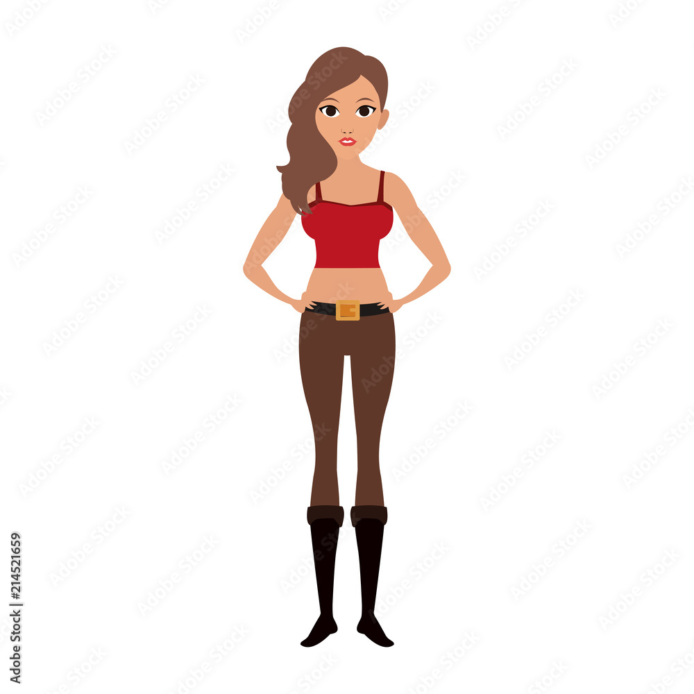 Beautiful woman cartoon vector illustration graphic design Beautiful woman cartoon vector illustration graphic design