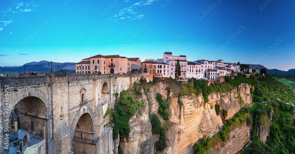 View on the old town of Ronda, Spain