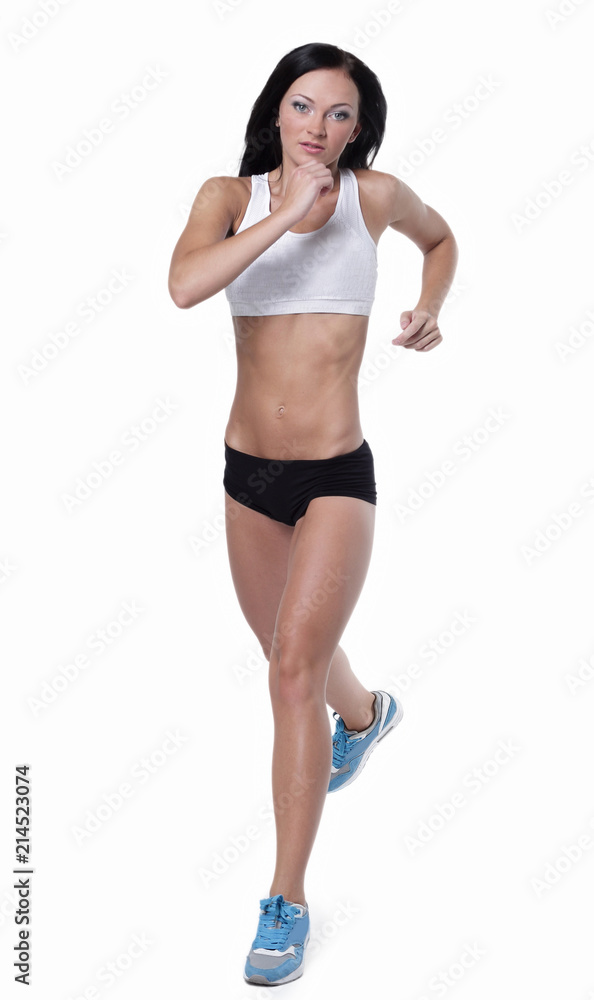 Attractive woman engaged in aerobic exercise Attractive woman engaged in aerobic exercise