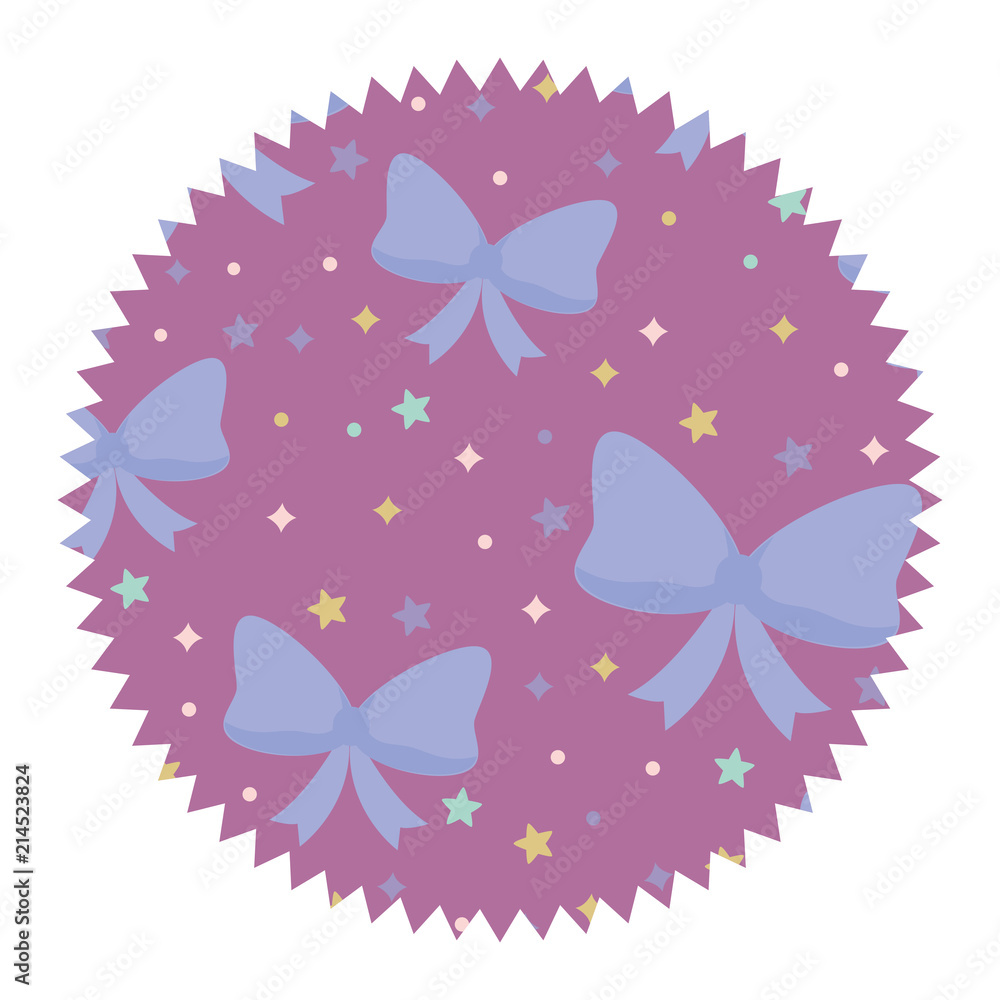 Decorative bows and stars pattern