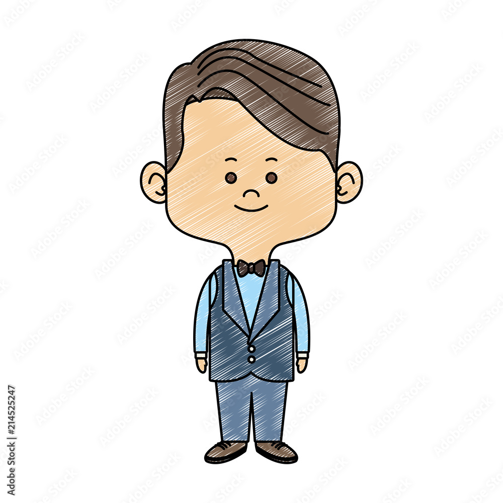 Groom midget cartoon vector illustration graphic design Groom midget cartoon vector illustration graphic design