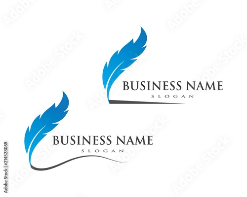 Feather  Logo template