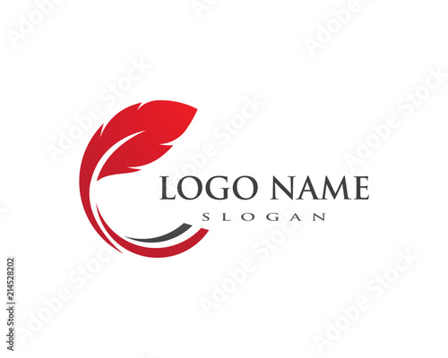 Feather  Logo template