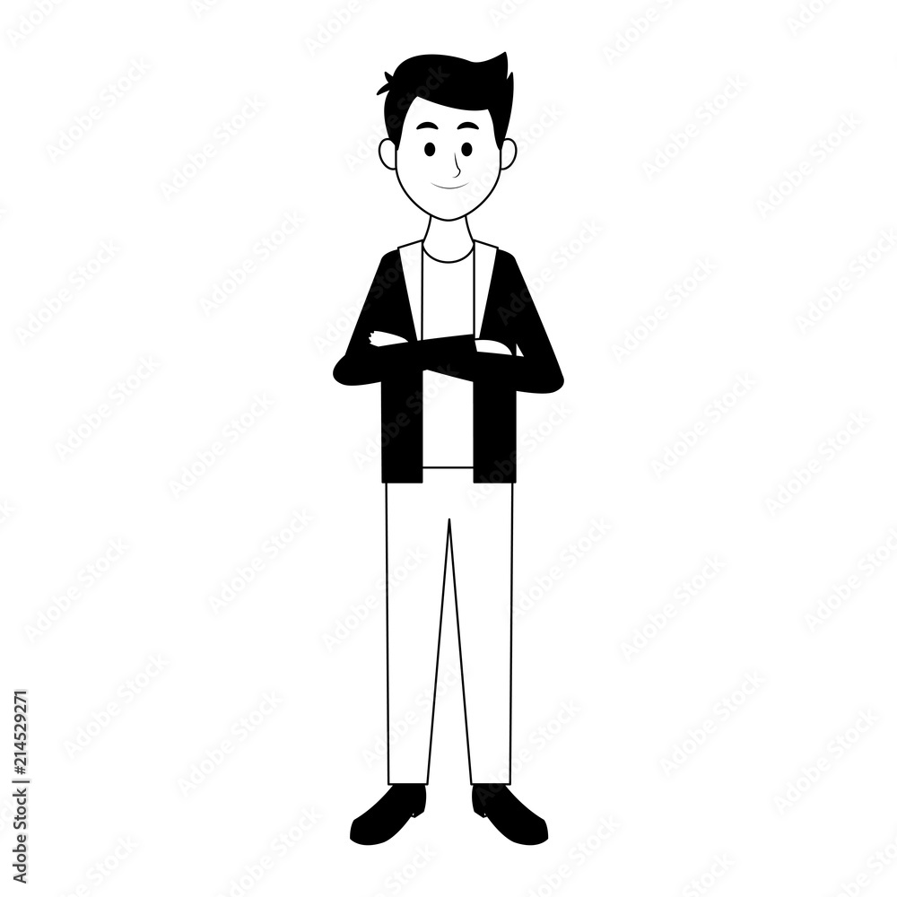Young man with casual clothes cartoon vector illustration graphic design Young man with casual clothes cartoon vector illustration graphic design