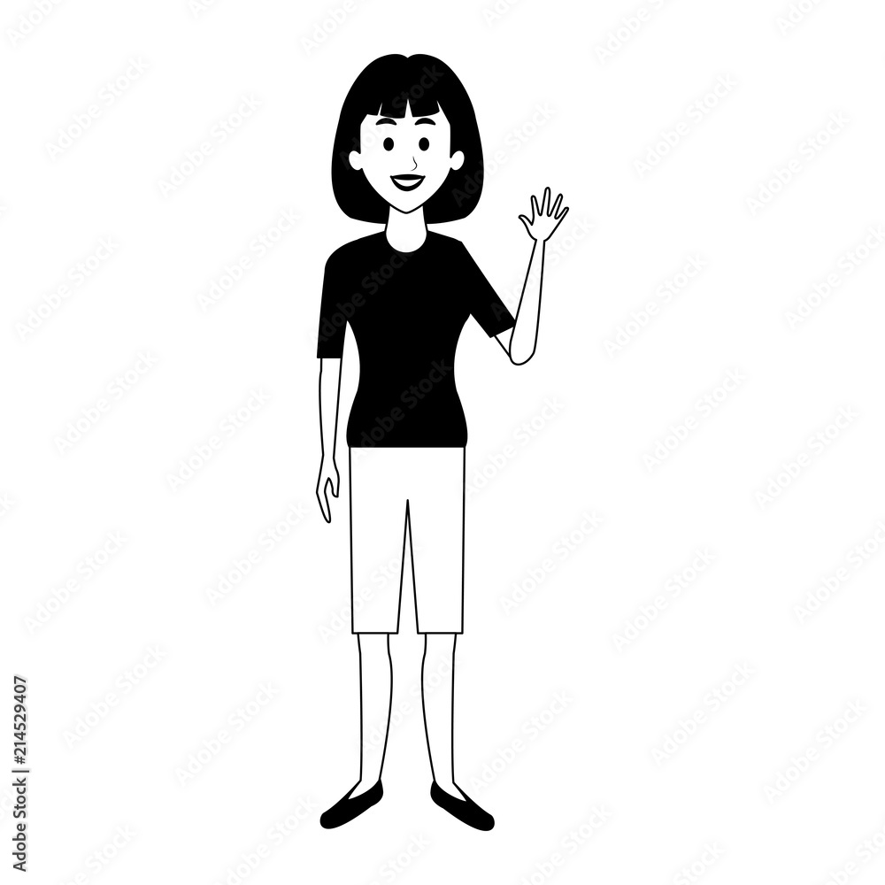 Young woman with casual clothes cartoon vector illustration graphic design Young woman with casual clothes cartoon vector illustration graphic design