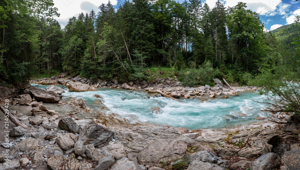 landscape with mountains, forest and a river in front. beautiful scenery landscape with mountains, forest and a river in front. beautiful scenery