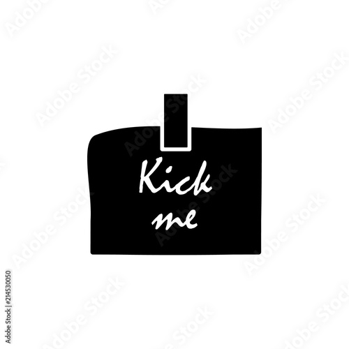 inscription hit me icon. Element of joke dat icon. Premium quality graphic design icon. Signs and symbols collection icon for websites, web design, mobile app