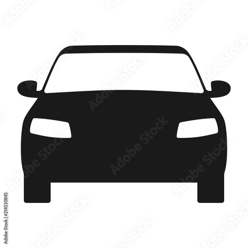 Car icon. Automobile symbol front view. Flat style
