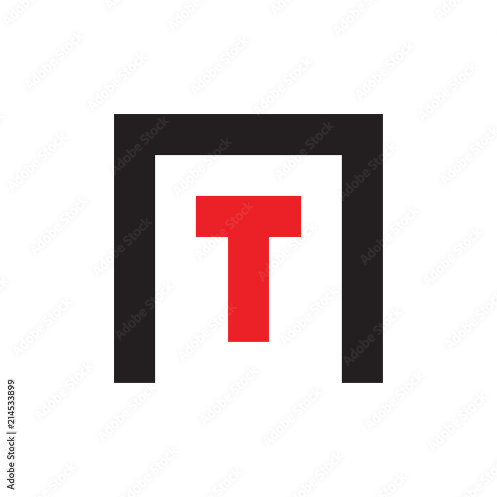 Fototapeta premium MT logo letter design