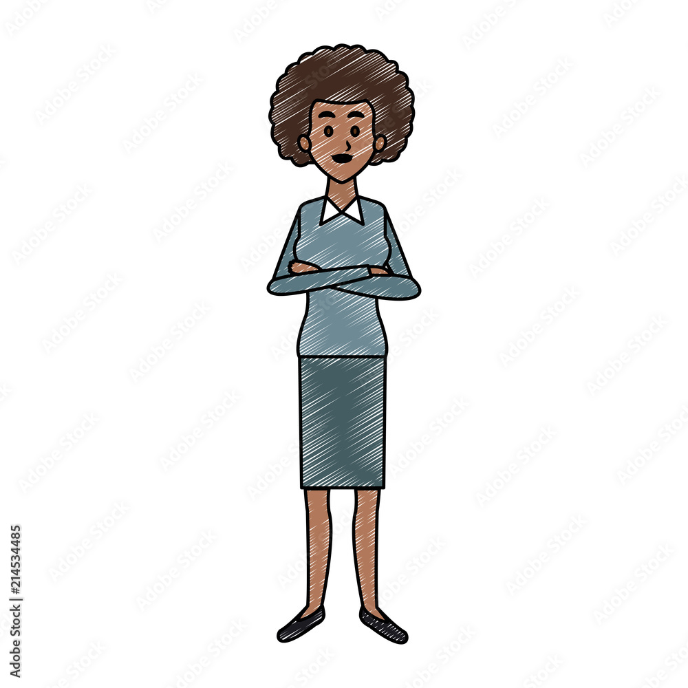 Executive businesswoman cartoon vector illustration graphic design