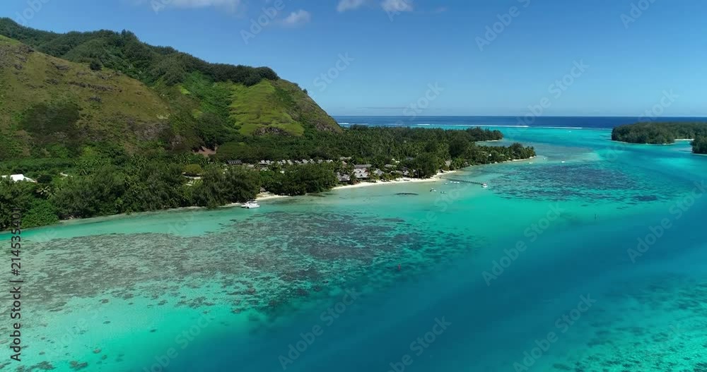 dream landscape in french polynesia, aerial view dream landscape in french polynesia, aerial view