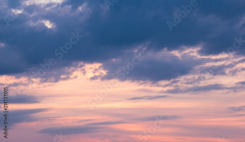 Pink and blue clouds