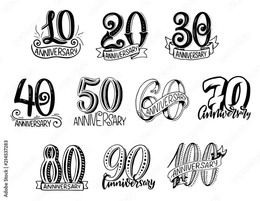 Vector anniversary year numbers vector lettering Vector anniversary year numbers vector lettering