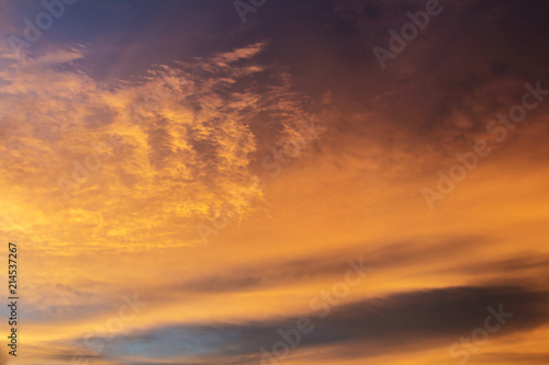 Blue sky in sunset © jukree