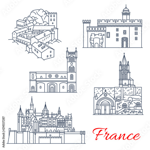 France travel landmarks of Tours in Aquitaine
