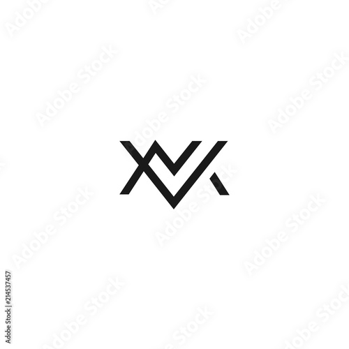 Abstract Letter MV. VM. NM. NM Logo Vector