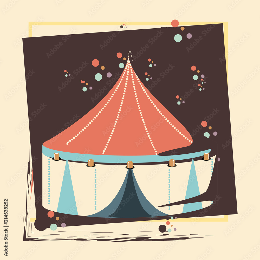 carnival circus tent icon