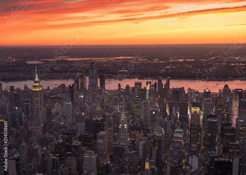 Wallpaper Mural Sunset Midtown Manhattan Torontodigital.ca