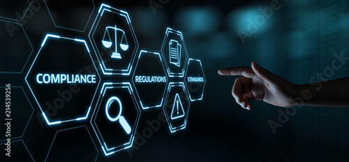 Compliance Rules Law Regulation Policy Business Technology concept